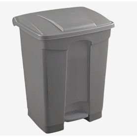 PAPELERA PLAST. PEDAL 45L GRIS 40X41X60