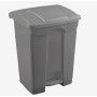 PAPELERA PLAST. PEDAL 45L GRIS 40X41X60