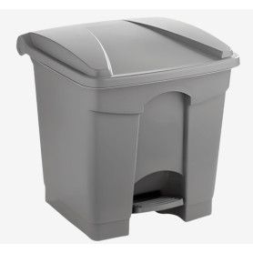PAPELERA PLAST. PEDAL 30L GRIS 40X44