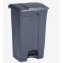 PAPELERA PLAST. PEDAL 85L GRIS 50X40X82