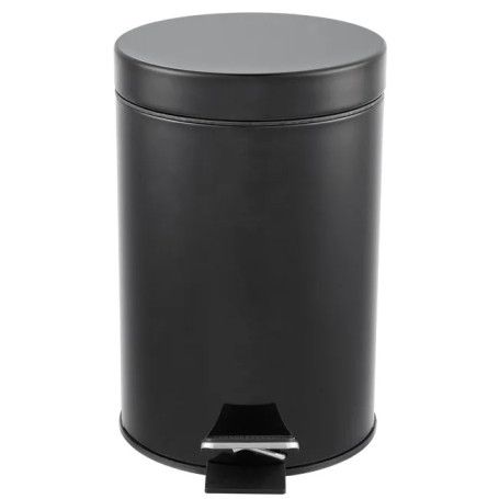 PAPELERA PLAST. PEDAL 3L NEGRA URBAN