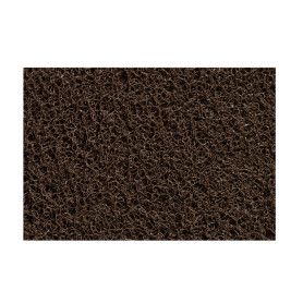 FELPUDO RIZO VINILO C/BASE MARRON 60X90
