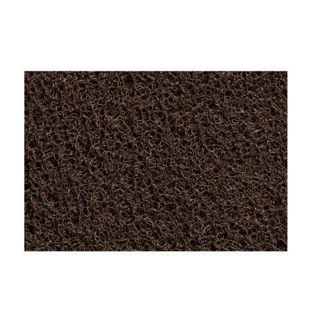 FELPUDO RIZO VINILO C/BASE MARRON 60X90