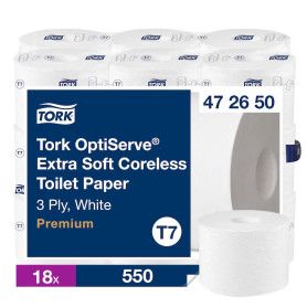 PAPEL HIG. ROLLO S/MANDRIL T7 3C 550 SERV C.18