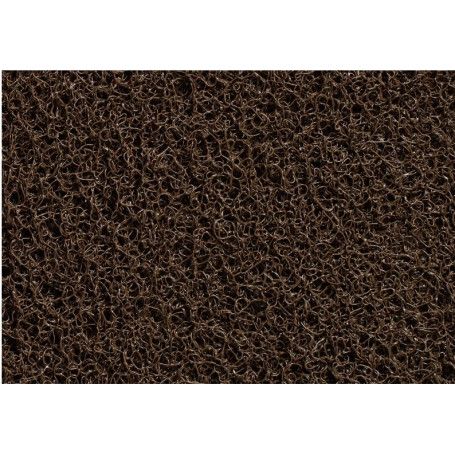 FELPUDO RIZO VINILO C/BASE MARRON 100X130