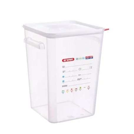 RECIPIENTE C/TAPA CUADRADO 290X290X400H - 22L.