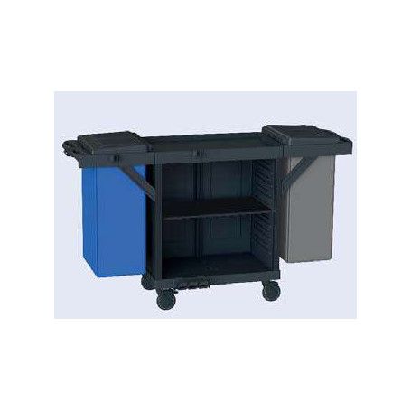 CARRO HABITACION NEGRO C/2 BOLSAS 189X60X107