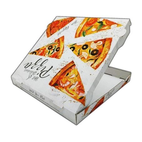 CAJA PIZZA C. DECOR. 26X26X3,5 P.100