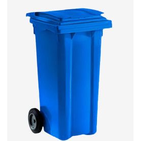 CUBO BASURA RUEDAS 120L. 93X56X49 AZUL