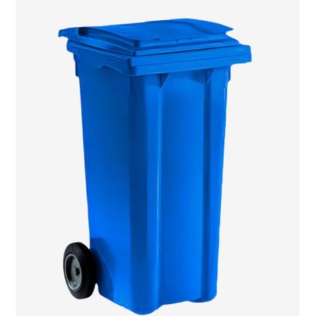 CUBO BASURA RUEDAS 120L. 93X56X49 AZUL
