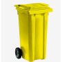 CUBO BASURA RUEDAS 120L. 93X56X49 AMARILLO