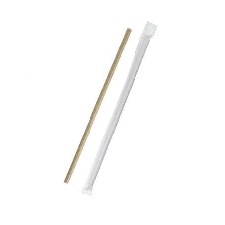 PAJITA PAPEL KRAFT 6MMX20CM FUNDA P.250