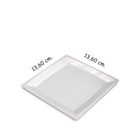 PLATO PLAST. 13,6X13,6 BLANCO C.480