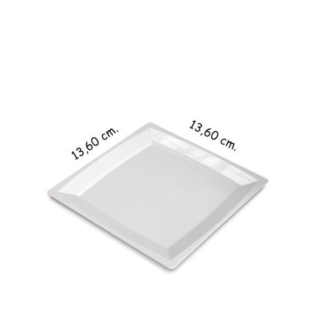 PLATO PLAST. 13,6X13,6 BLANCO C.480