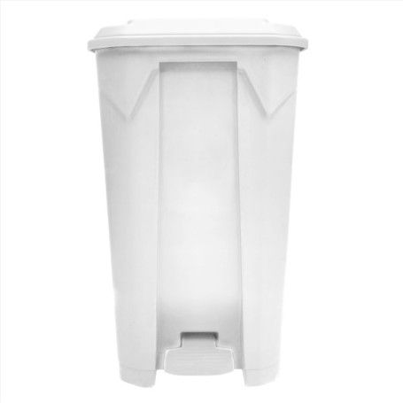 PAPELERA PLAST. PEDAL 100L BLANCA 49X47X84CM