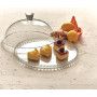 PLATO CRISTAL CON TAPA CUPULA @32X13H