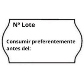 ETIQUETA BLANCA 26X16MM NºLOTE/CONS.PREF.R.1000