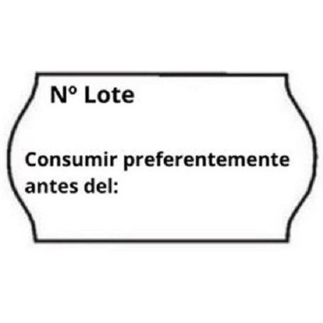 ETIQUETA BLANCA 26X16MM NºLOTE/CONS.PREF.R.1000
