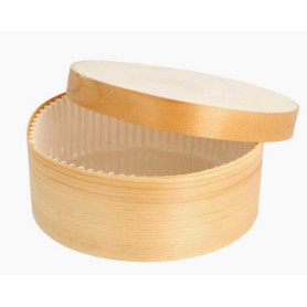 CAJA MADERA TARTA @13X5/500ML C.100