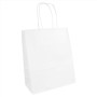 BOLSA PAPEL ASA RIZADA BLANCA 32+16X43 C.250