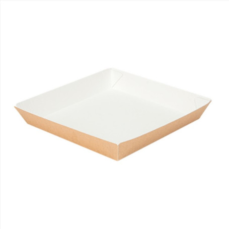 BARQUETA CARTON KRAFT 180X180X29 C.400