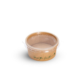 TARRINA CARTON SALSA KRAFT C/TAPA RPET 60CC.C.1000