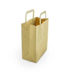 BOLSA PAPEL ASA PLANA KRAFT 18+9X22 C.500 OB