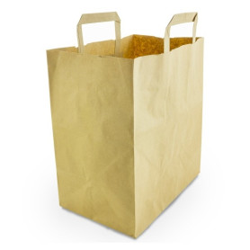 BOLSA PAPEL ASA PLANA KRAFT 25+14X30 C.250 OB